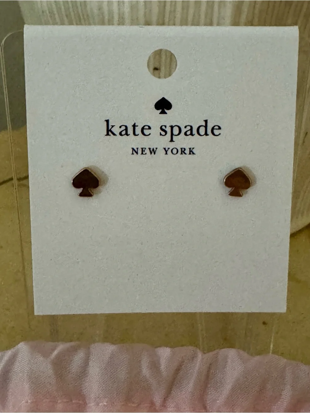 Kate Spade New York  Spade Goldtone Stud Earrings New w/dustbag